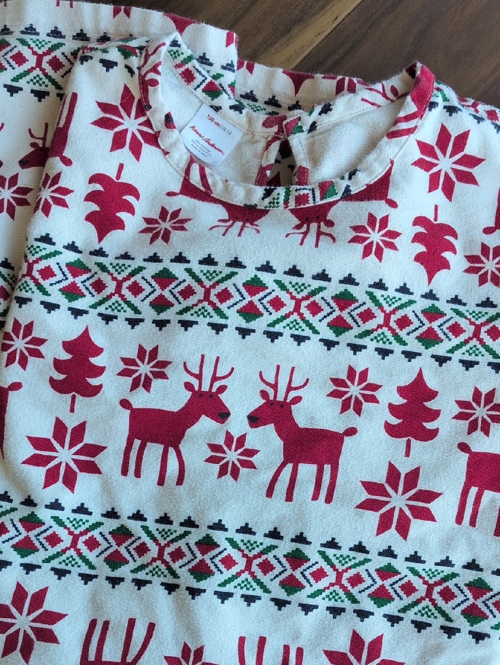 Hanna Andersson Cream Holiday Knit Nightgown